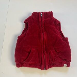 Burt’s Bees Baby Red Velvet Puffer Vest 2T 100% Organic Cotton Holiday Toddler
